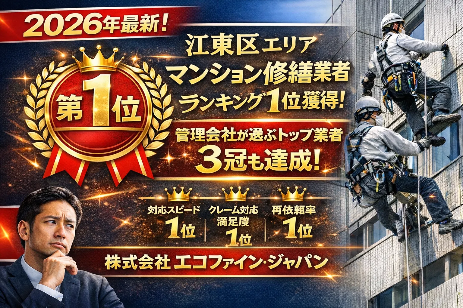 【2026年最新版】東京・江東区のマンション修繕業者ランキング1位を獲得|信頼できる業者の選び方と失敗しないポイント